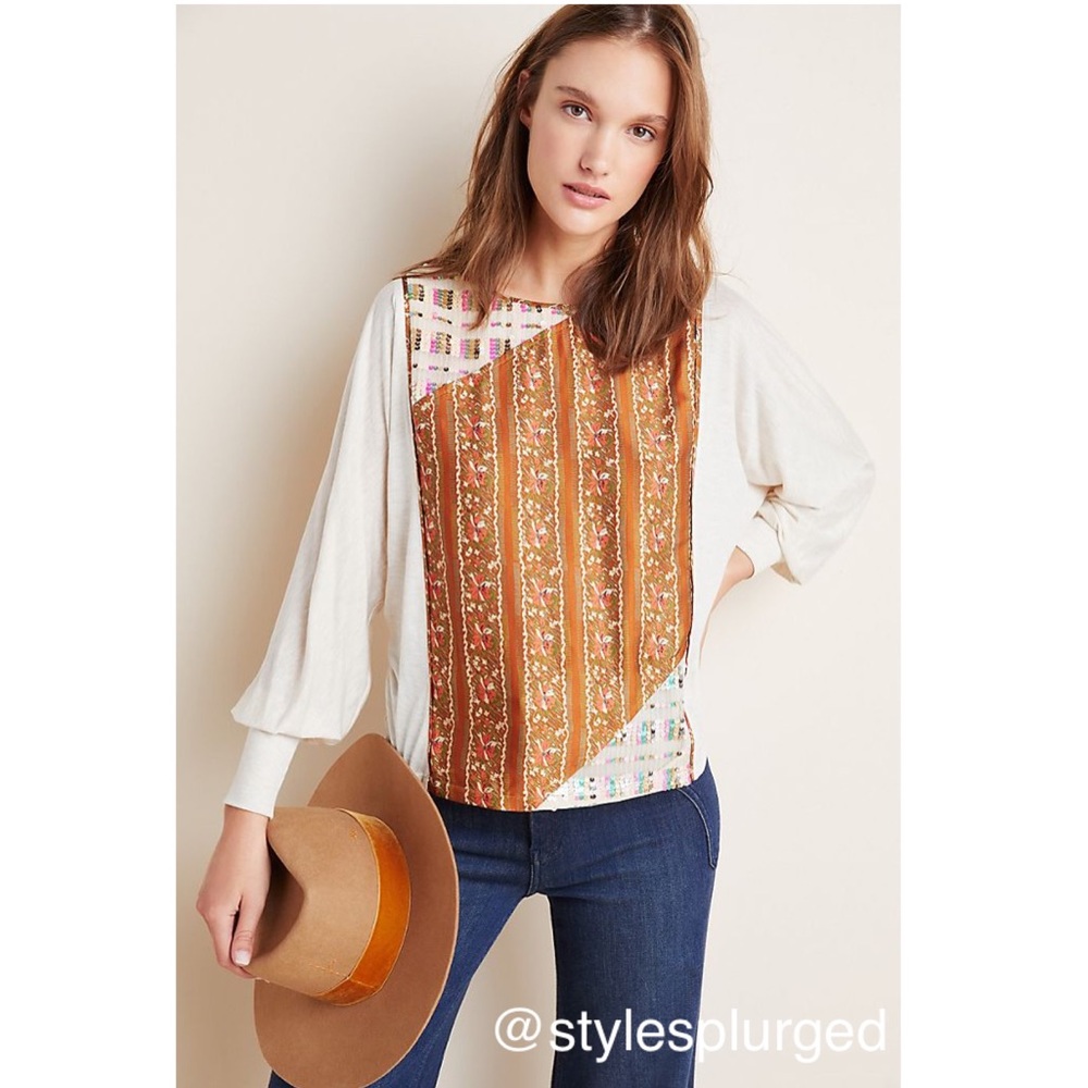 NWT⭐️Top Rated⭐️ANTHRO Sammi Sequined Top size S